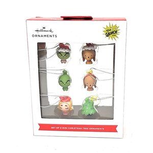 Hallmark The Grinch Set of 6 Mini Christmas Tree Ornaments